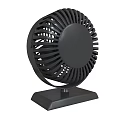 Black Tabletop Air Cooler Fan With Grille Blades And Stable Base Design