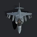 Military Gray Fighter Jet With Number 02 Cockpit And Weapon Mounts