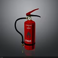 Red Fire Extinguisher With Pressure Gauge And Hose For Emergency Safety
