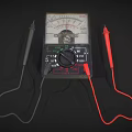 Analog Multimeter With Red Gray Test Probes For Industrial Measurement