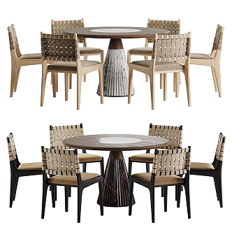 Nordic Dining Tables and Chairs 3d model