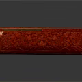 Red Carved Lacquer Box With Intricate Patterns And Smooth Glossy Surface 3d model