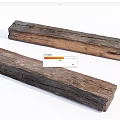 Natural Stone And Wood Logs With Rough Surface And Rustic Texture 3d model