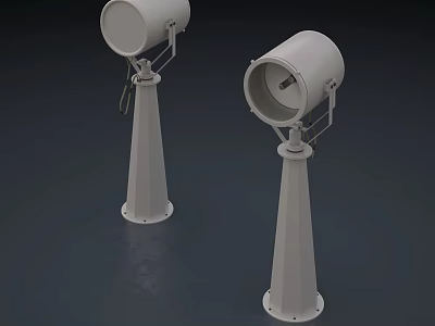 Modern Adjustable White Downlights And Spotlights With Metal Stands For Indoor Lighting 3d model
