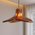 Elegant Amber Glass Chandelier Unique Modern Design For Interior Room Lighting