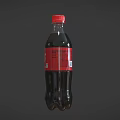 Refreshing Carbonated Beverage In Transparent Plastic Bottle With Red Label QR Code And Brown Liquid