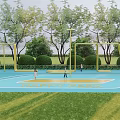 Modern Square View 3d model