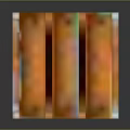 Colorful Pixelated Wooden Box With Vibrant Planks And Reflective Surface On Dark Background