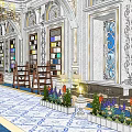 Sacred Religious Sanctuary Interior With Ornate Decorations Stained Glass Windows Comfortable Sofas And Patterned Carpets