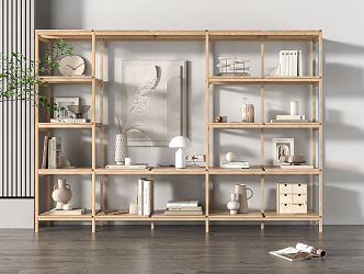 Nordic Bookshelf 3d model