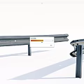 Durable Metal Road Guardrail System with Support Posts for Highway Safety and Protection