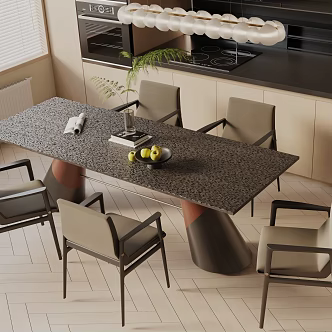 Modern dining table 3d model