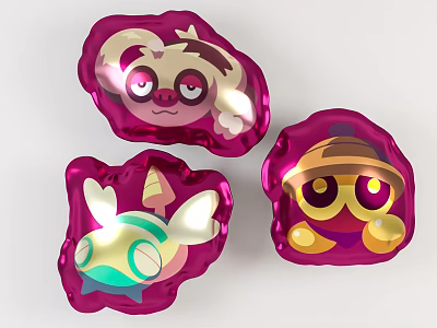 Modern Balloon Home Decoration Balloon Beauty Chen Pendant 3d model