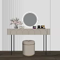 Modern Cream Dressing Table Cream Dressing Table 3d model