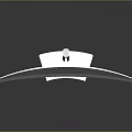 Curved Monitor Display With Scenic Mountain Lake Landscape And White Stand