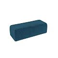 Two Blue Textured Ottoman Benches With Upholstered Mesh Design And Modern Style