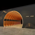 2024 International Design Week Archway With Golden Lines Black Background And Logos