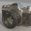Canon Vintage Digital Camera With Classic Design Metal Leather Body And 50mm Lens