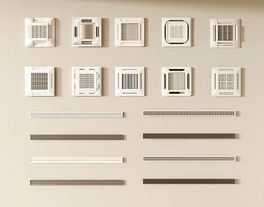 Modern air conditioning air outlet central air conditioning central air conditioning outlet 3d model