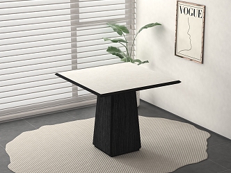 Modern square table 3d model