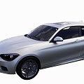 Silver BMW Hatchback With Sunroof Streamlined Design And Black Alloy Wheels
