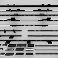 Various Styles of Downlights and Spotlights with Mounting Accessories and Components