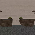 Lobby Reception Desk Reception Desk Water Bar 3d model
