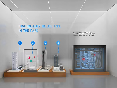 High Quality House Type In The Park Model Display With Design Details 3d model
