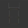 Industrial Metal Platform Equipment With Steel Frame Grated Floor Guardrails And Yellow Warning Strips