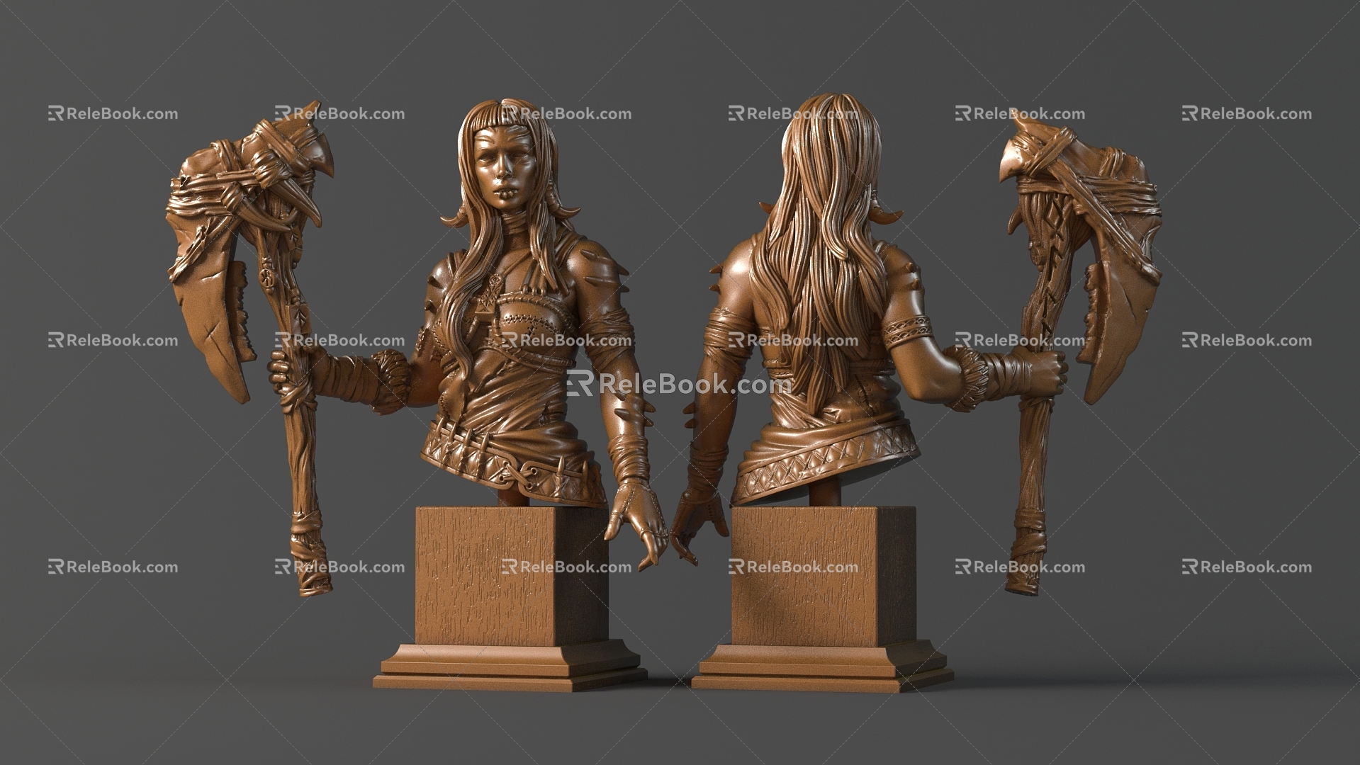 Tribal Dark Witch Bust 3d model