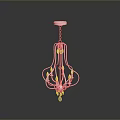 Elegant Modern Chandelier Lighting Combination With Metal Frame And Crystal Pendants