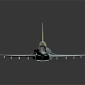 Gray Fighter Jet Model Featuring Transparent Cockpit Missile Racks And Tail Fin Emblem