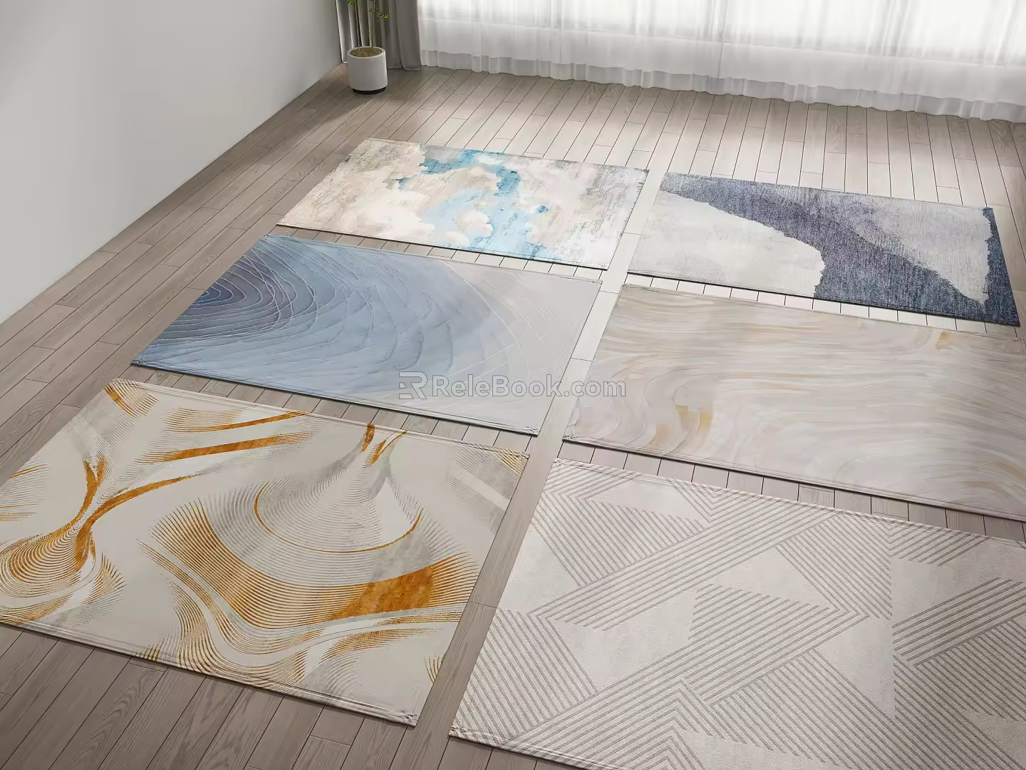 Modern Square Carpet 3d model