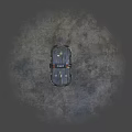 Six Wheeled Utility Vehicle With Flatbed Cargo Bed And Roof Mounted Equipment