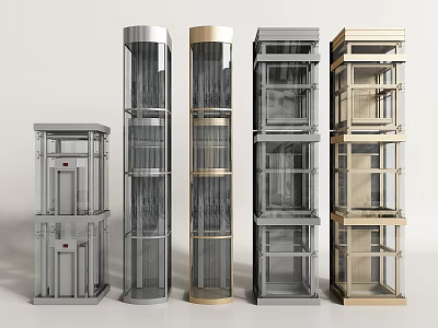 Variety Of Elevator Designs With Different Styles 3d model