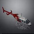 Red and White Rescue Helicopter Supporting Space Mission Operations and Astronaut Safety