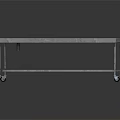 Stainless Steel Mobile Medical Cart With Two Shelves And Wheels
