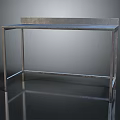 Modern Industrial Metal Table Featuring Sleek Frame Sturdy Legs And Reflective Surface 3d model