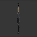 Tactical Assault Rifle Black And Tan Color With Scope Magazine And Ergonomic Grip Design