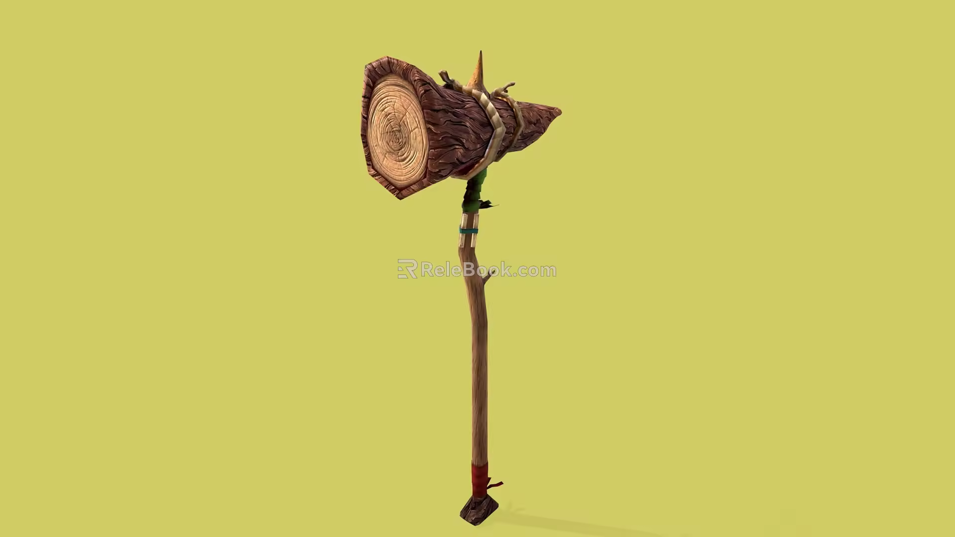 wooden hammer axe 3d model