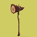wooden hammer axe 3d model