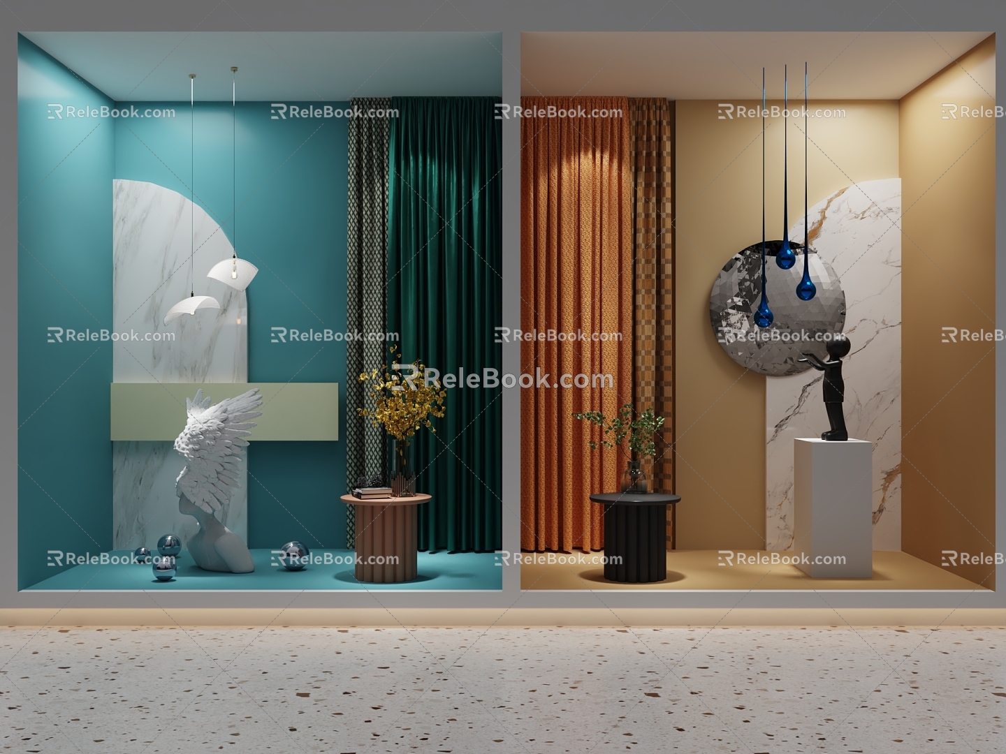 window curtain window material window 3d model