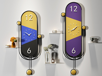 Modern clock fashion wall clock 3d model