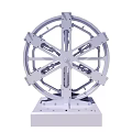 Complex Industrial Mechanical Structure With Rotary Components And Stable Base