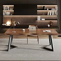 Large Board Table Tea Table and Chair Combination Office Desk 3d model