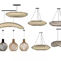 Modern chandelier combination 3d model