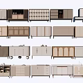 Modern Entryway Cabinets and Side Cabinets with Various Designs and Storage Solutions 3d model