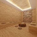 Modern Sauna Room 3d model