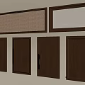Stylish Wardrobe Doors Featuring Perforated Mesh Louvered Panels And Flat Designs 3d model