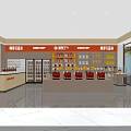 Modern Bright Health Tonic Specialty Store Interior With Neat Product Display Counters And Shelves